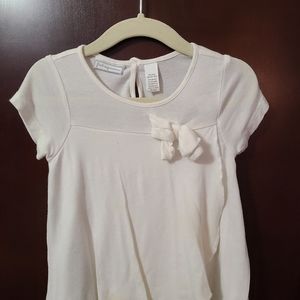 White Baby Faux Wrap Shirt